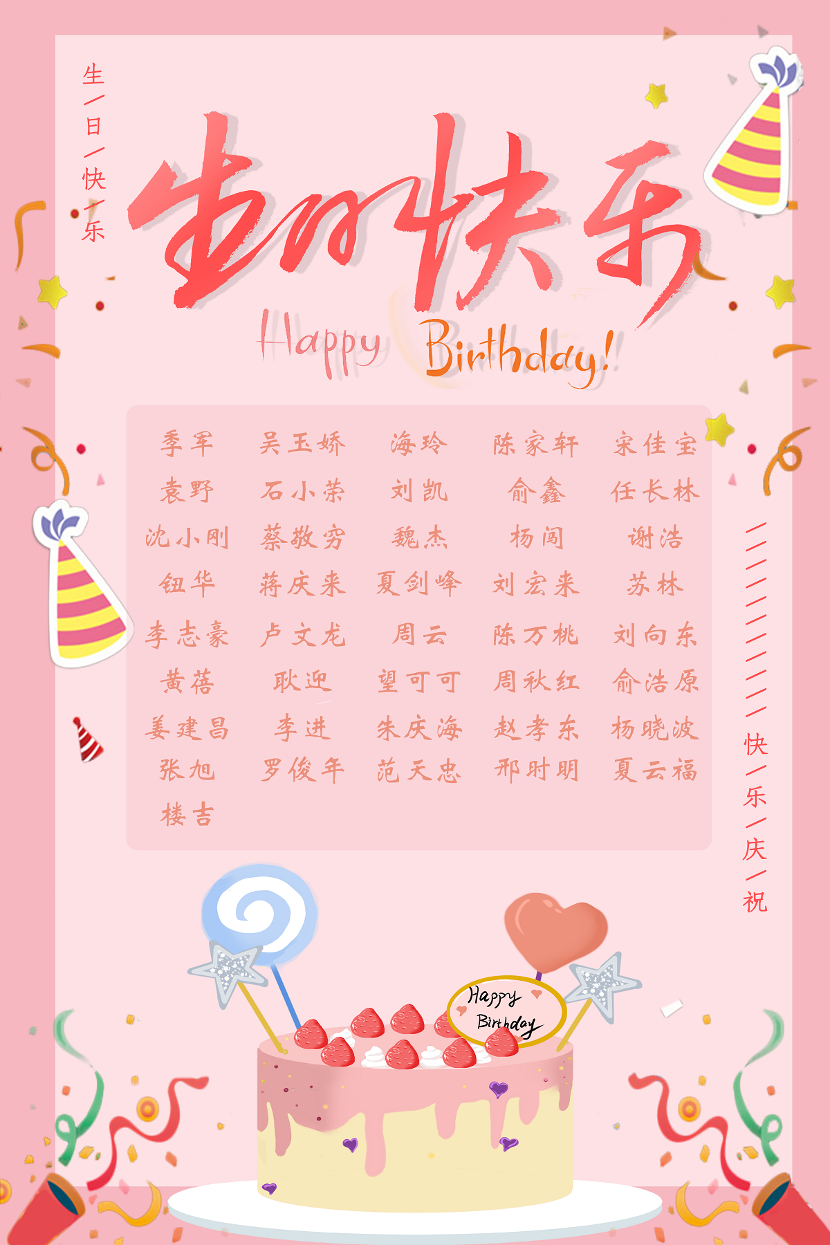 【生日祝?！抗ё?月生日的員工生日快樂！