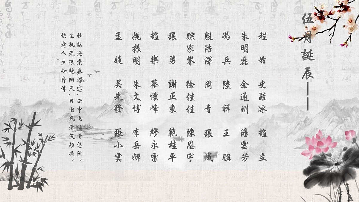 【生日祝?！抗ё?5月生日的員工生日快樂！