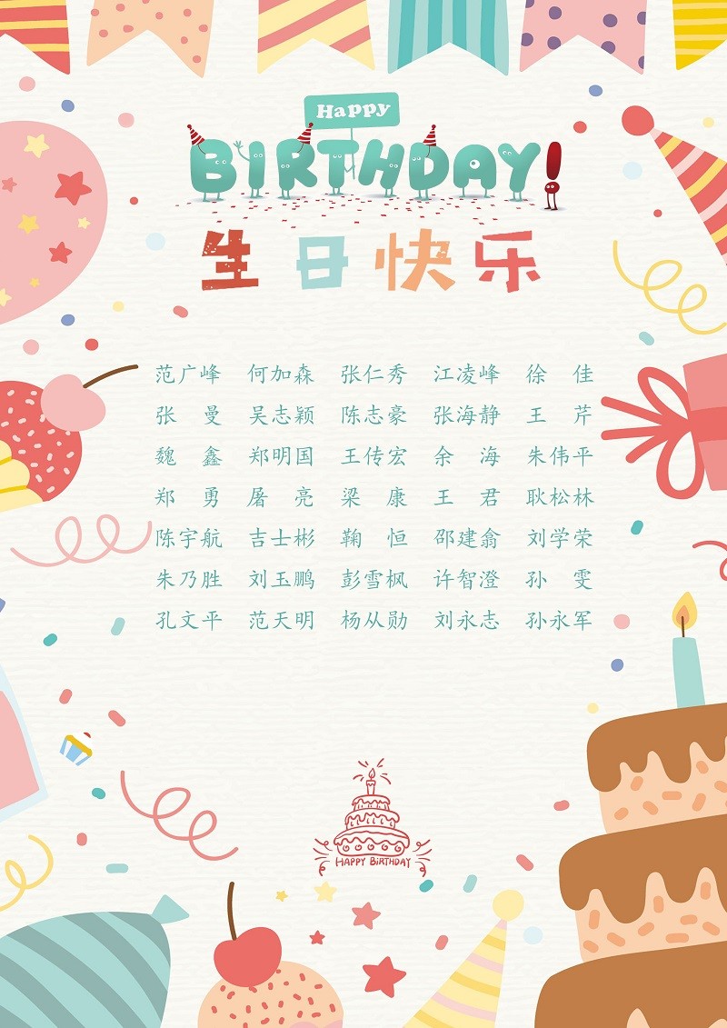 【生日祝福】恭祝11月生日的員工生日快樂(lè)！