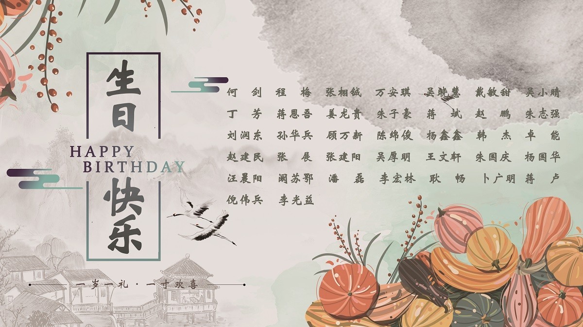 【生日祝?！抗ё?0月生日的員工生日快樂！