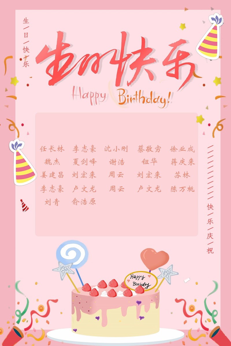 【生日祝?！抗ё?8月生日的員工生日快樂！
